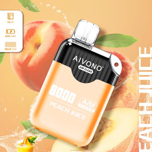 jugo de durazno Aivono AIM CLEAR 8000 TRF4203 | Aivono Vaper